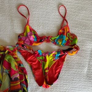 Jaded swim bikini set + sarong